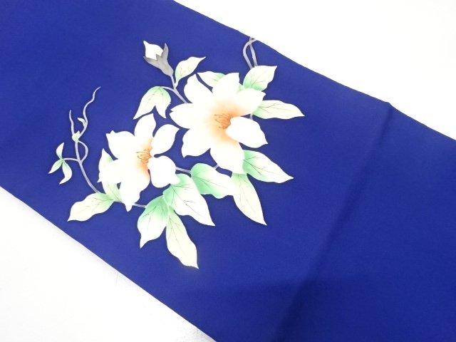 塩瀬　花模様　名古屋帯